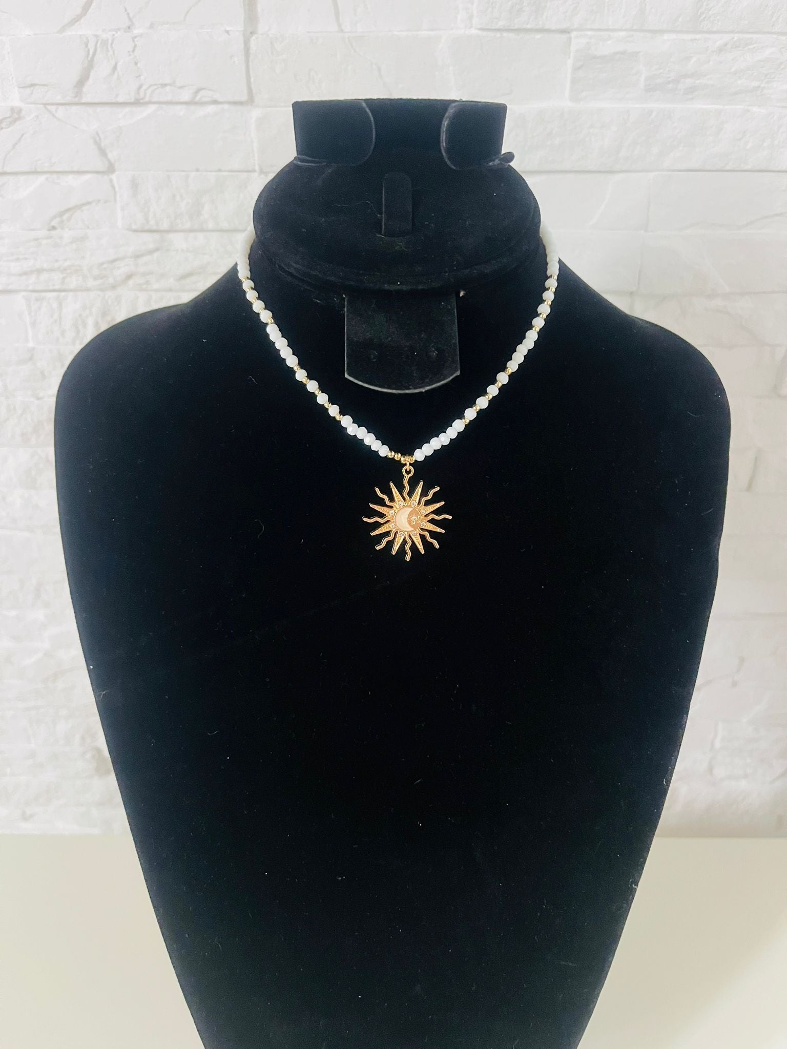 Naszyjnik z Szklanymi Koralikami dla Kobiet