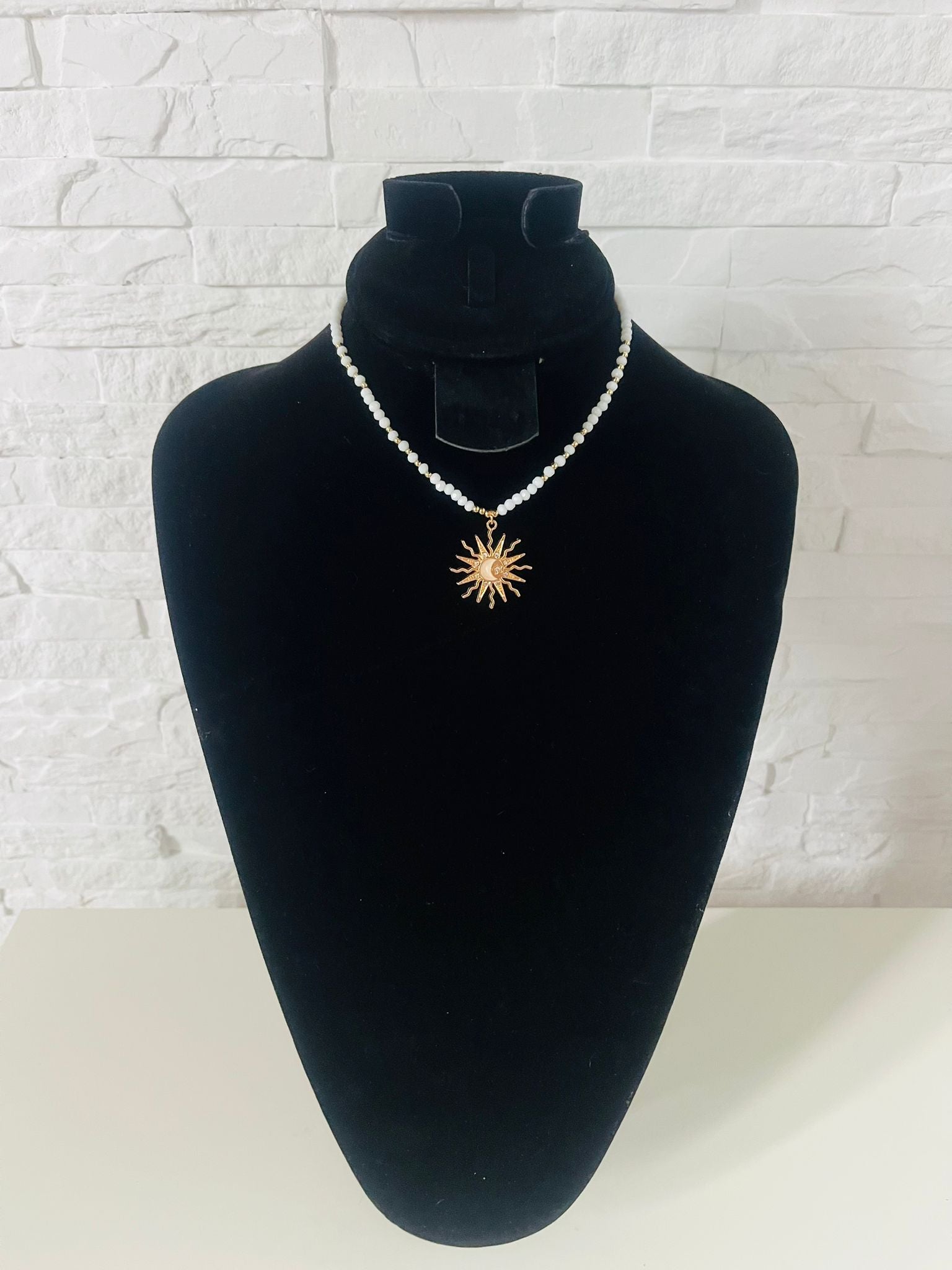 Naszyjnik z Szklanymi Koralikami dla Kobiet