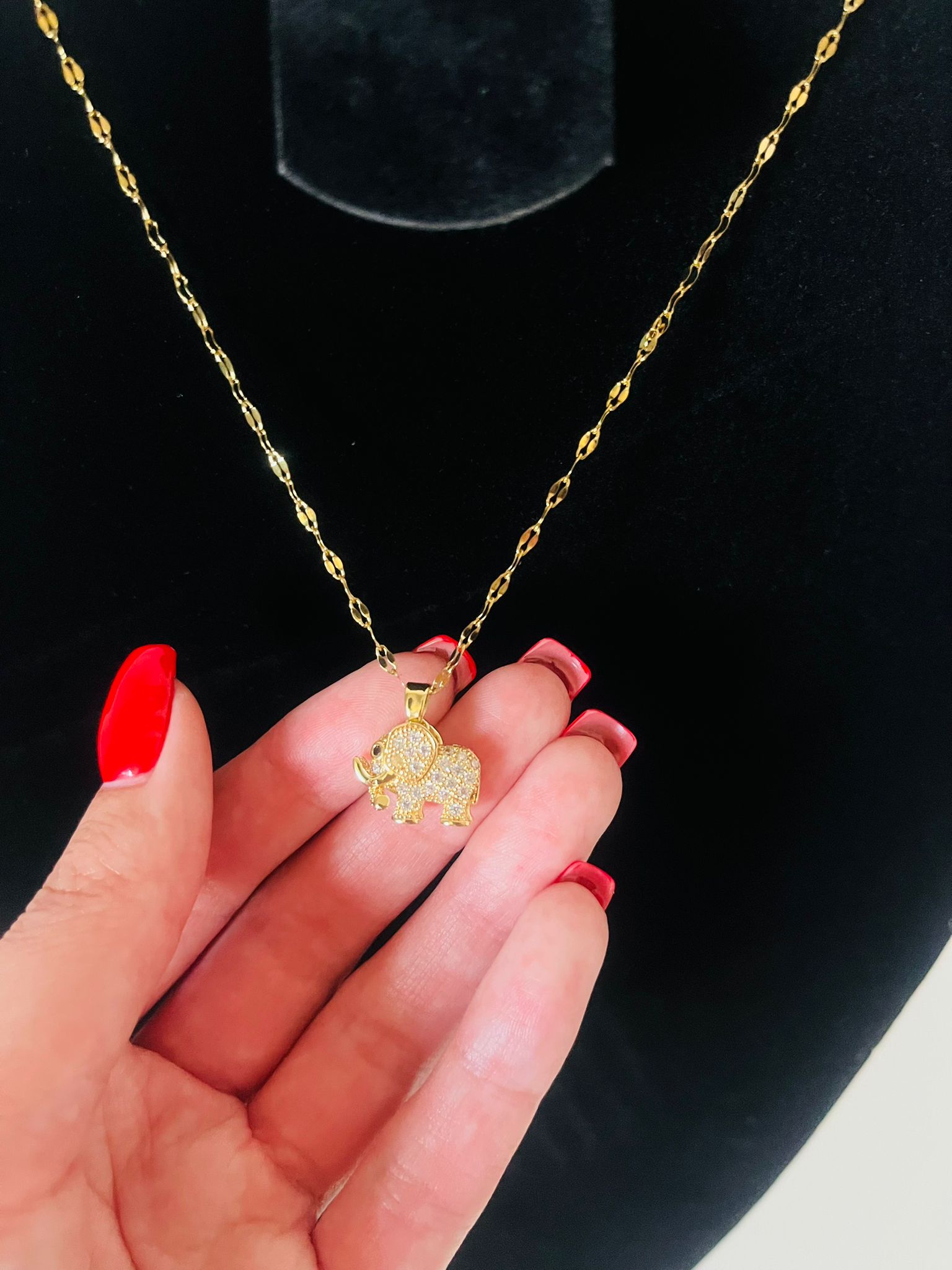 Naszyjnik Złoty z Zawieszką Słonika na Szczęście